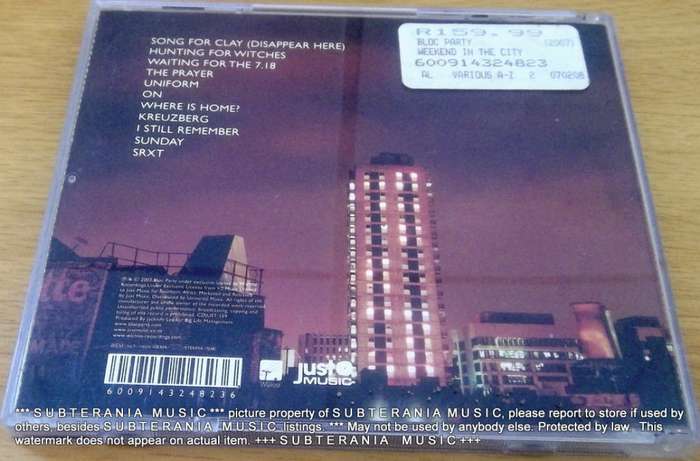 BLOC PARTY A Weekend in the City  [Shelf G Box 20]