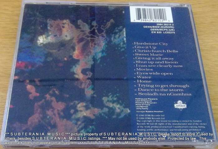 HOTHOUSE FLOWERS  Home [Shelf G Box 20]