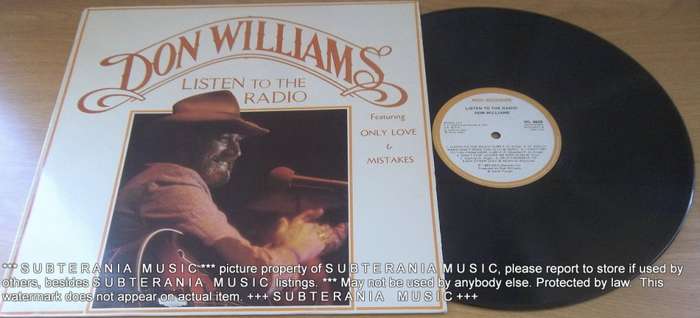 DON WILLIAMS Listen to the Radio Vinyl Record