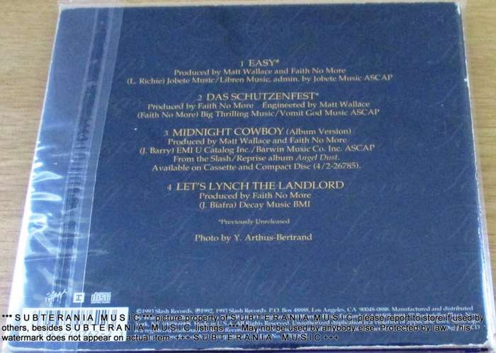 FAITH NO MORE Songs to Make Love To EP   [Shelf G Box 17]