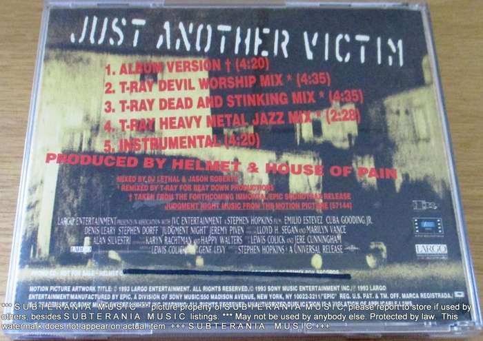 HELMET & HOUSE OF PAIN Just Another Victim [from Judgement Night]  [Shelf G Box 21]