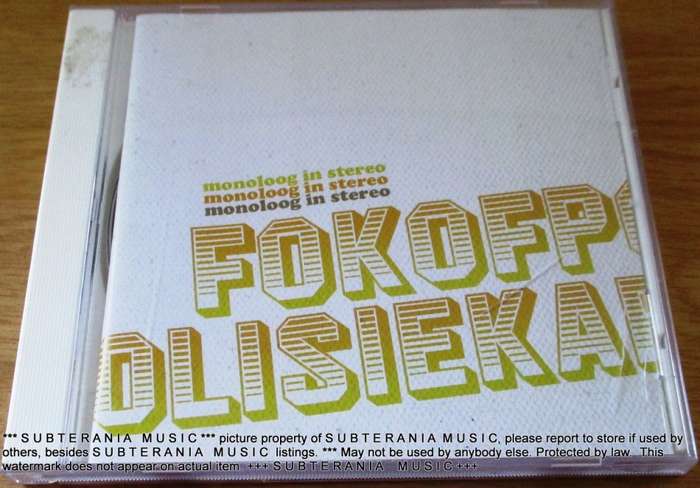 FOKOFPOLISIEKAR Monoloog in Stereod   [Shelf G Box  23]