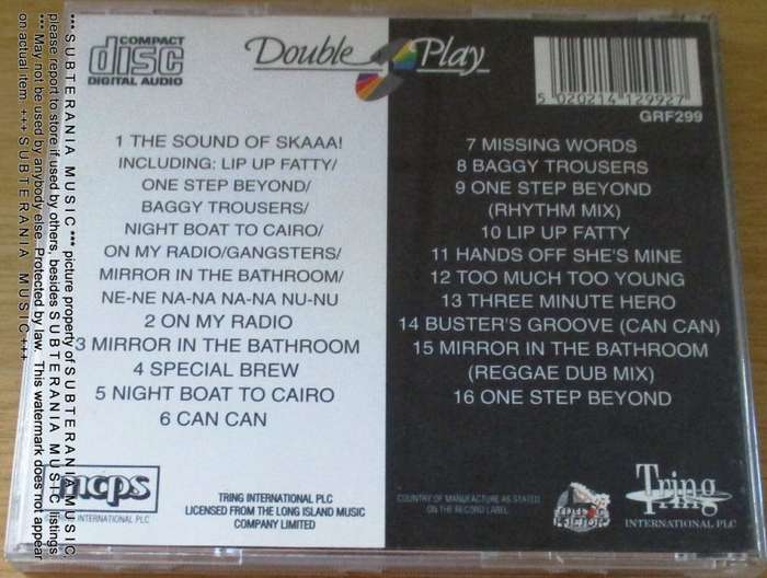 VARIOUS THE SOUND OF SKA  [Shelf G Box 22]