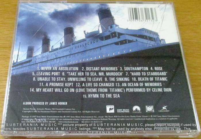 O.S.T. TITANIC IMPORT  CD [Shelf G box 24]
