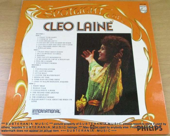 CLEO  LAINE  Spotlight on Cleo Laine 2 X  VINYL RECORD