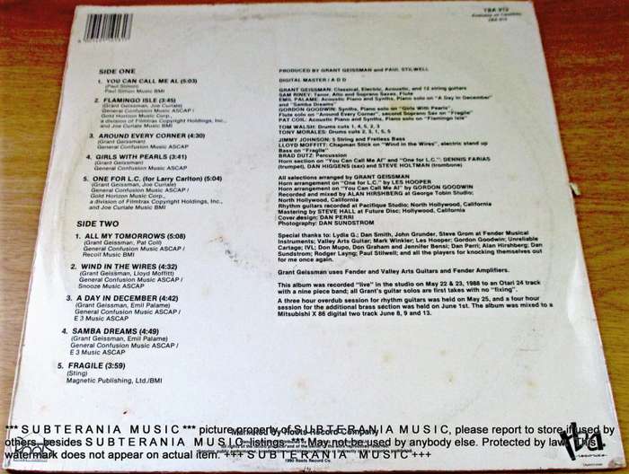 GRANT GEISSMAN  All My Tomorrows VINYL RECORD