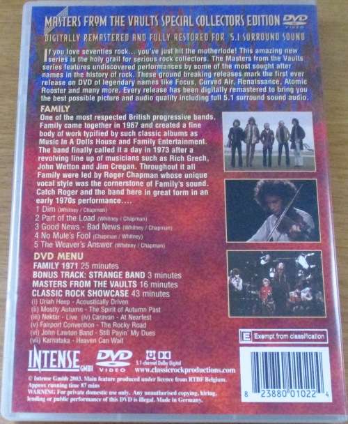 FAMILY Masters from the Vaults Collectors edition DVD