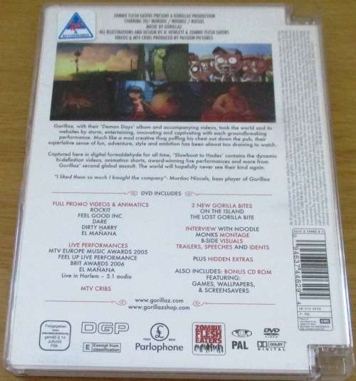 GORILLAZ Phase Two: Slowboat to Hades DVD