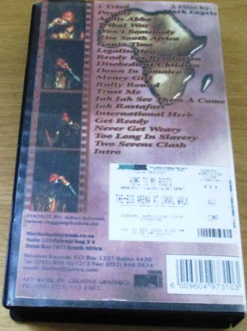 CULTURE Home to my Roots Live in South Africa 2000 VHS Video Cassette