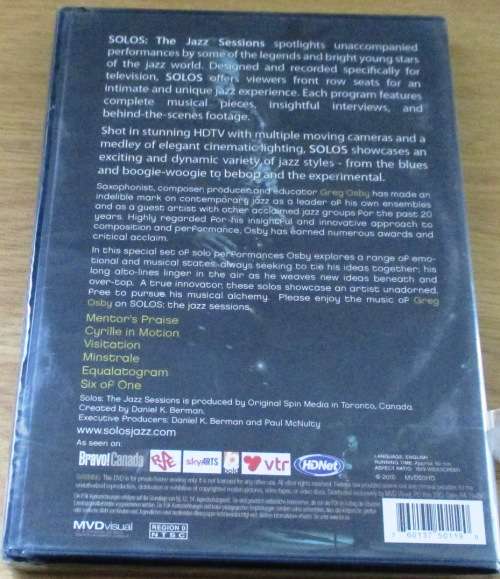 GREG OSBY Solos The Jazz Sessions  [sealed]