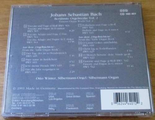 BACH Beruhmte Orgelwerke Vol.2  [Classical Box 1]