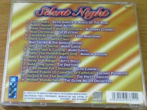 SILENT NIGHT Christmas Songs  [Shelf G Box 13]