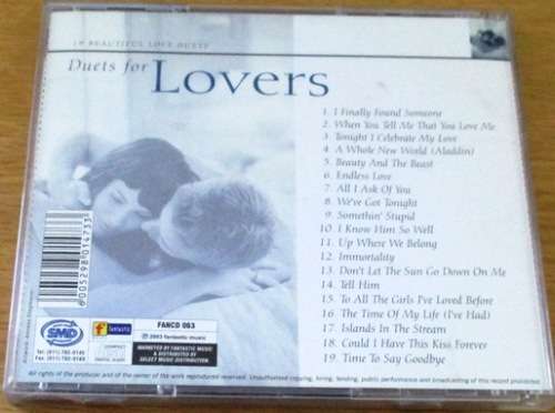 DUETS FOR LOVERS 19 Beautiful Love Duets  [Shelf G Box 13]