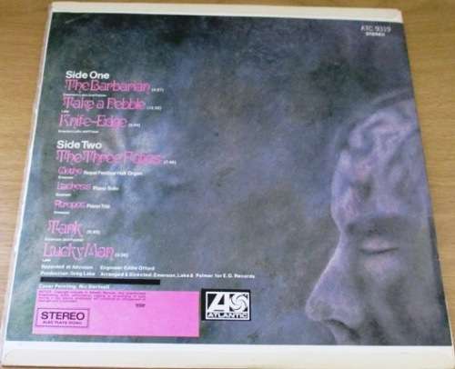 EMERSON LAKE + PALMER Emerson Lake and Palmer VINYL LP Record