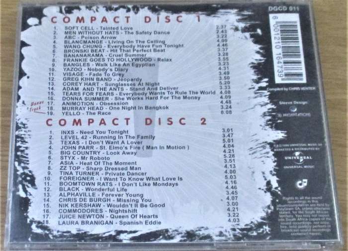 VARIOUS The No.1 80's Collection 2xCD    [Shelf Z Box 10]