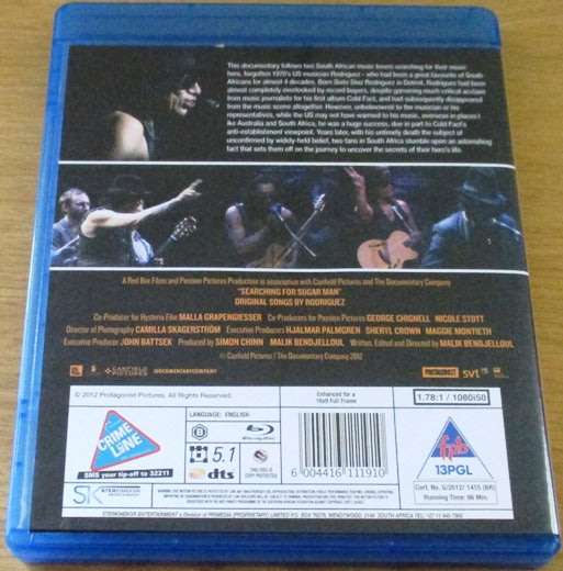 SEARCHING FOR SUGAR MAN Rodriguez Blu Ray