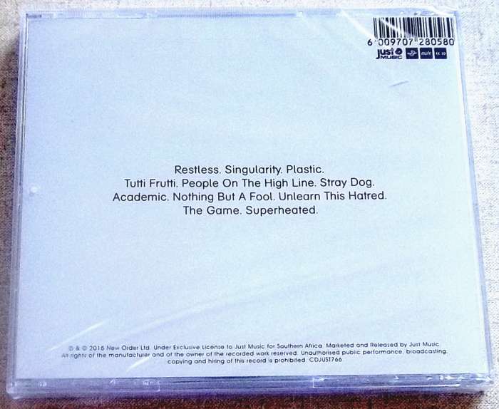 NEW ORDER Music Complete SOUTH AFRICA Cat# CDJUST 766