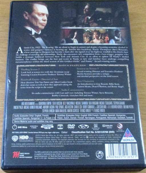 BOARDWALK EMPIRE Complete Season 3 DVD