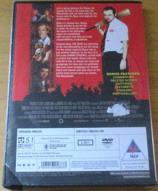 SHAUN OF THE DEAD Simon Pegg DVD