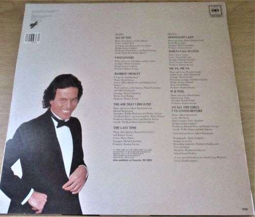 JULIO IGLESIAS 1100 Bel Air VINYL record