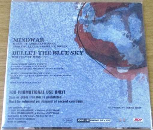 SEPULTURA Mindwar / Bullet the Blue Sky promo  [Shelf G Box 13]