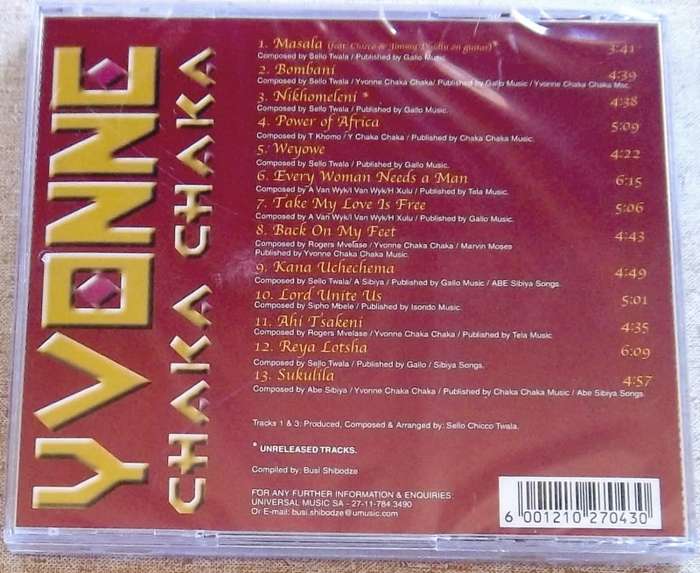YVONNE CHAKA CHAKA The Best Of Vol.2 SOUTH AFRICA CD Cat# TELCD 2843