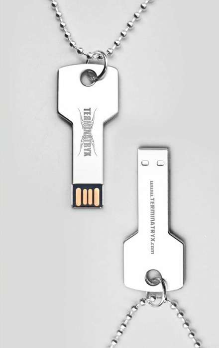 TERMINATRYX Shadow & Remyx v2.0 Ltd. Ed. silver metal laser engraved FLASH DRIVE