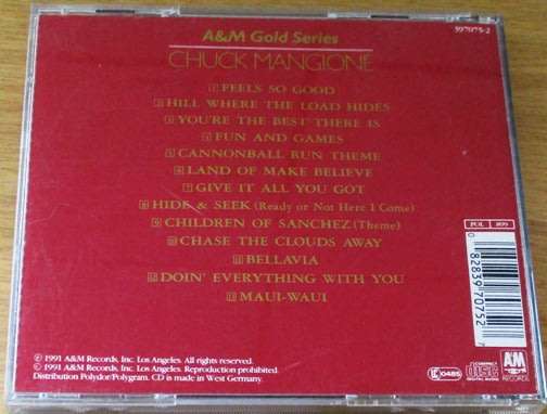 CHUCK MANGIONE A+M Gold Series CD   [Shelf Z Box 7]