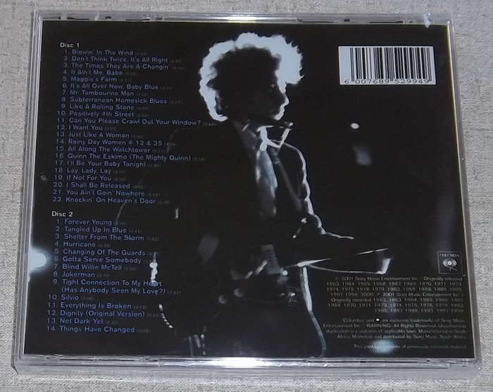 BOB DYLAN Essential Bob Dylan 2xCD SOUTH AFRICA Cat# CDCOL6285 [36 tracks]