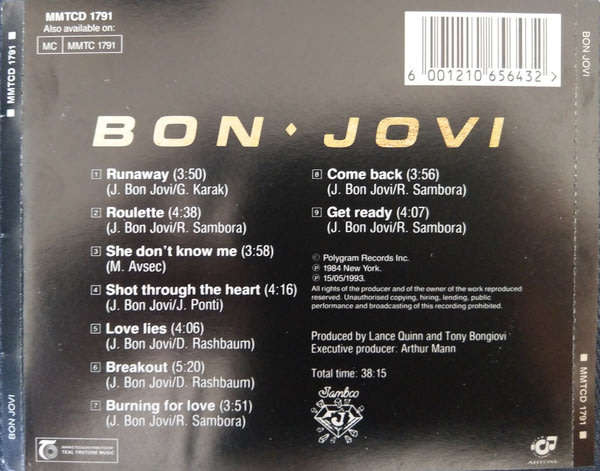 BON JOVI Bon Jovi CD