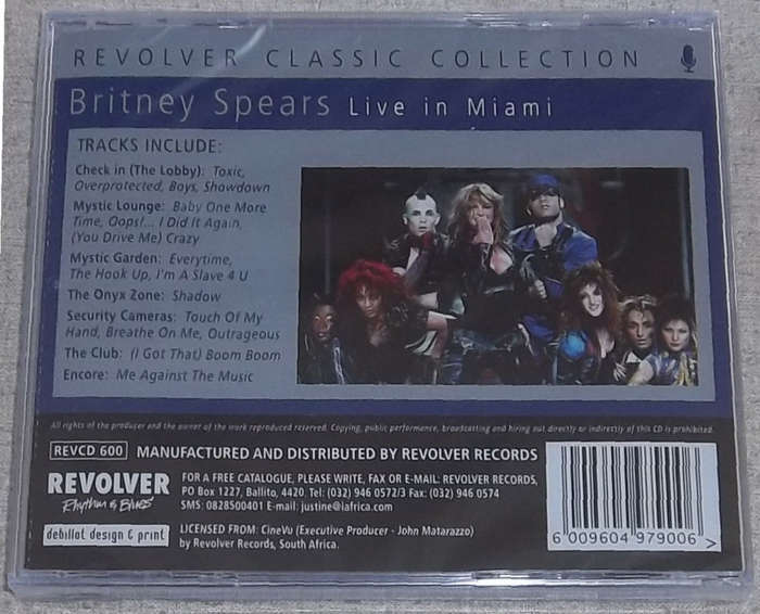 BRITNEY SPEARS Live in Miami CD