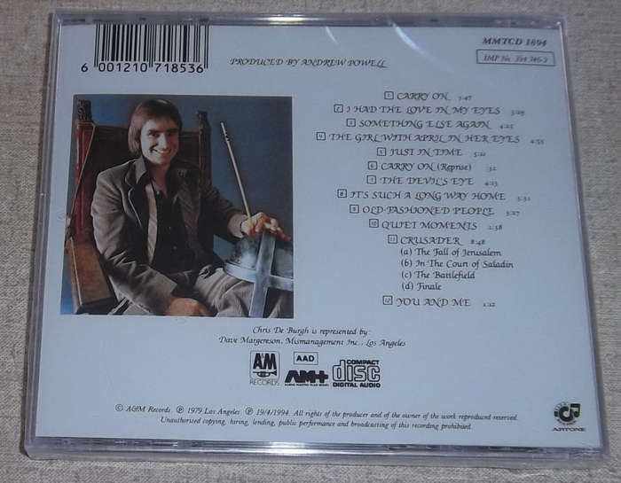 CHRIS DE BURGH Crusader SOUTH AFRICA 1994 Re-release Cat# MMTCD 1894 [sealed]