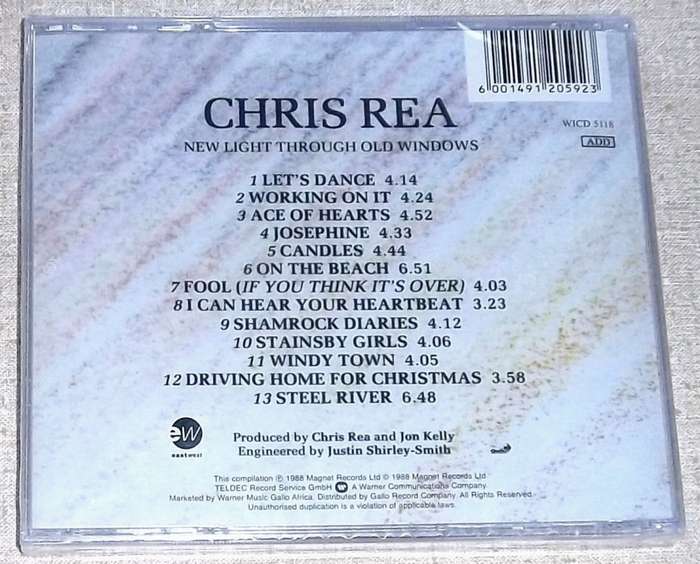 CHRIS REA New Light Through Old Windows SOUTH AFRICA Cat#WICD5118 [sealed]