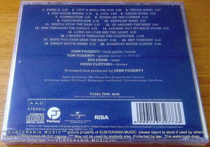 CREEDENCE CLEARWATER REVIVAL Chronicle SOUTH AFRICA Cat# MMTCD 2243