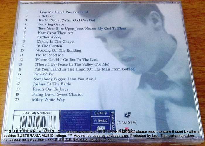 ELVIS PRESLEY Gospel Favourites SOUTH AFRICA Cat# CDRCA4246