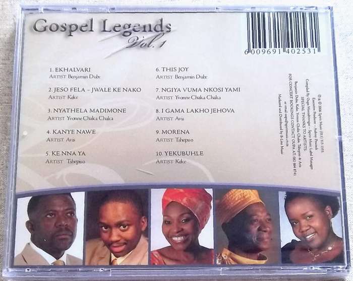 GOSPEL LEGENDS VOL 1 CD  [File under G in main stock room]