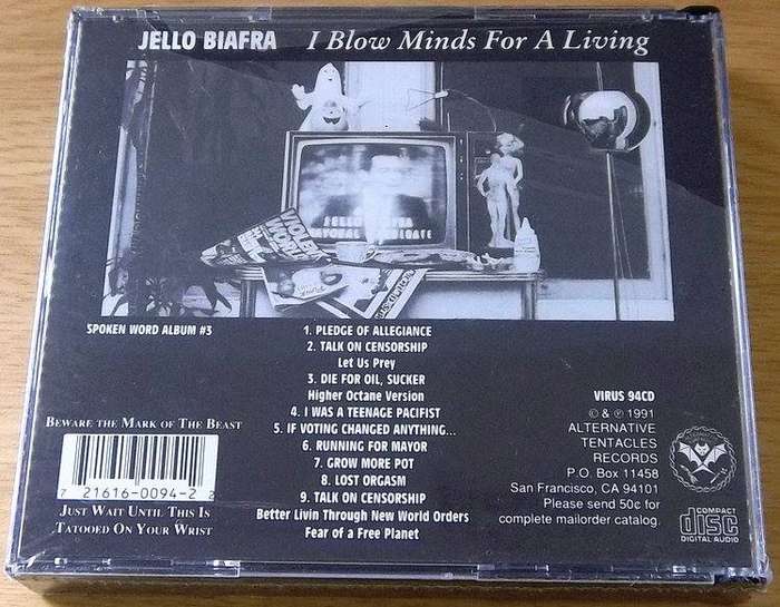 JELLO BIAFRA I Blow Minds for a Living 2 CD Fat Box SEALED [SPOKEN WORD]