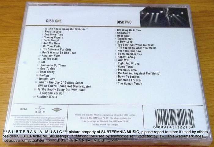 JOE JACKSON Gold x2CD SOUTH AFRICA Cat# DGCD 102