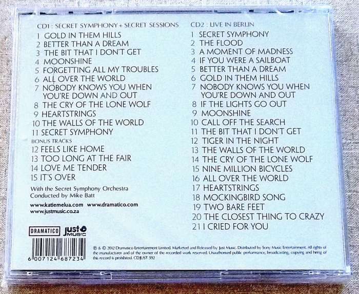 KATIE MELUA Secret Symphony 2CD Deluxe Edition