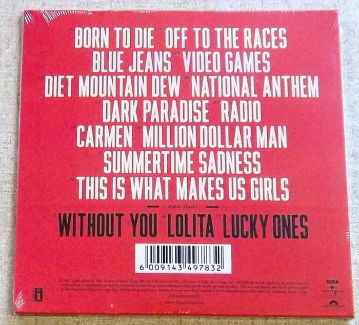 LANA DEL REY Born To Die Deluxe Edition CD Cat# SSTARCD 7658