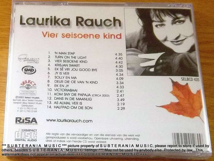 LAURIKA RAUCH Vier Seisoene Kind SOUTH AFRICA Cat# SELBCD 435