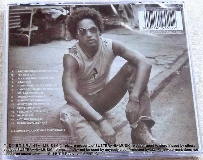 LENNY KRAVITZ Greatest Hits SOUTH AFRICA Cat# CDVIR (WF) 520
