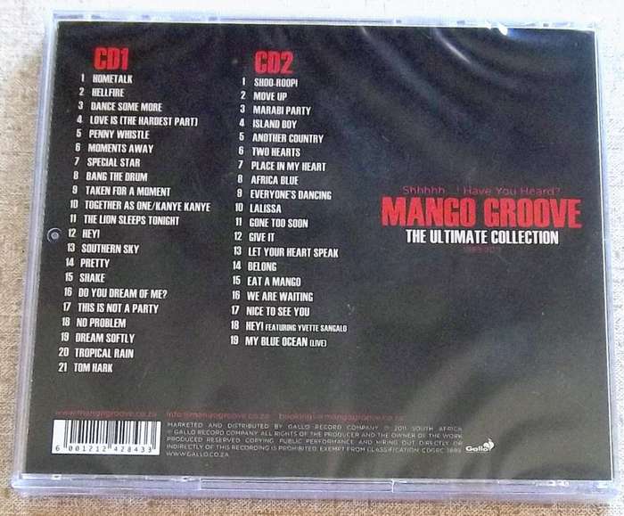 MANGO GROOVE Ultimate Collection 2XCD SOUTH AFRICA Cat# CDPGRC3899