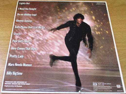 PETER WOLF Lights Out VINYL RECORD