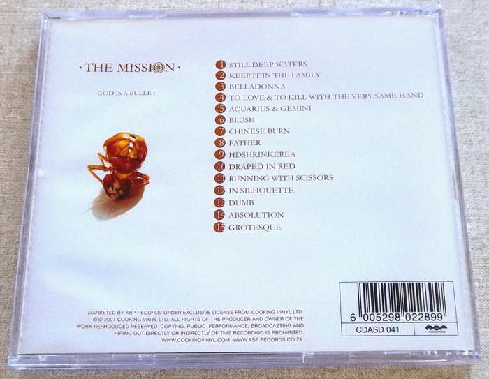 THE MISSION God is a Bullet SOUTH AFRICA Cat# CDASD 041