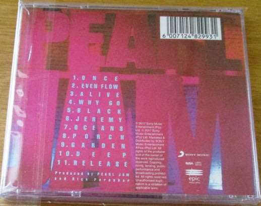 PEARL JAM Ten SOUTH AFRICA Cat# CDEPC7185