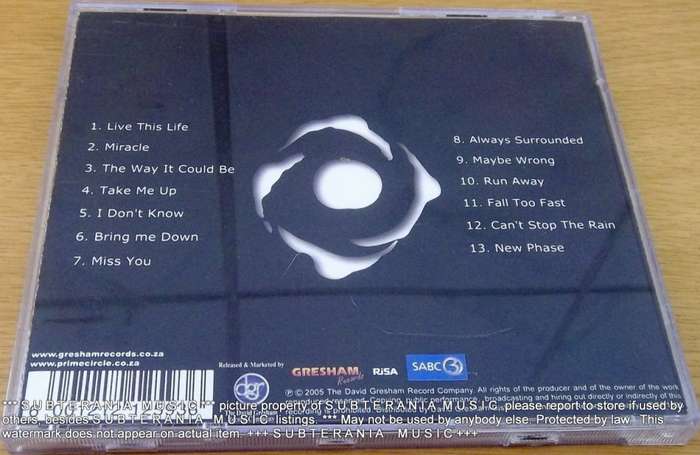 PRIME CIRCLE Live This Life SOUTH AFRICA Cat# DGR1620  [EX]