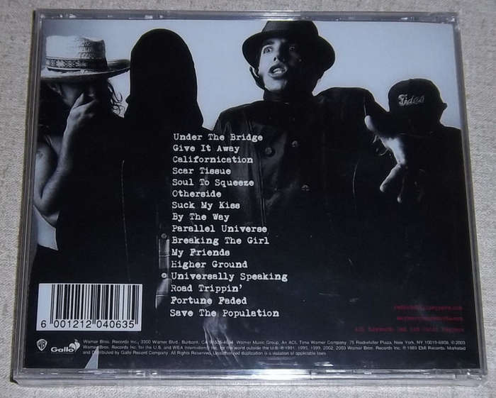 RED HOT CHILI PEPPERS Greatest Hits SOUTH AFRICA Cat# WBCD 2063