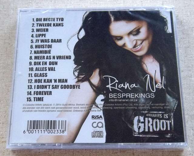 RIANA NEL Die Regte Tyd SOUTH AFRICA Cat# CDJUKE 82