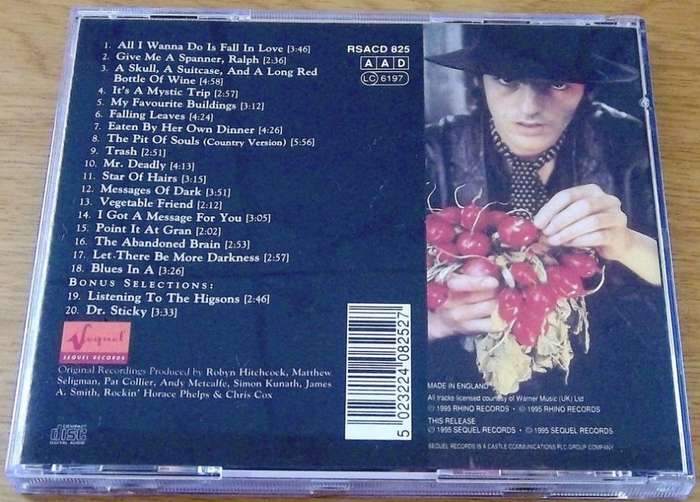 ROBYN HITCHCOCK Invisible Hitchcock Best Of CD